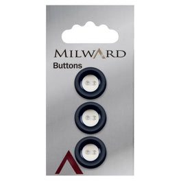 Milward Carded Buttons: 18mm - Pack of 3 - 00963