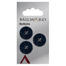 Milward Carded Buttons: 17mm - Pack of 3 - 00971