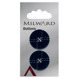 Milward Carded Buttons: 22mm - Pack of 2 - 00972