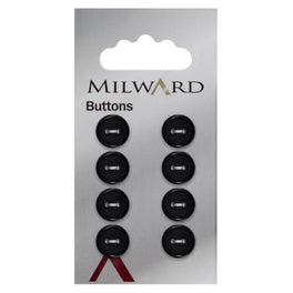 Milward Carded Buttons: 11mm - Pack of 8 - 01034