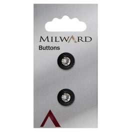 Milward Carded Buttons: 12mm - Pack of 2 - 01044
