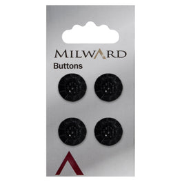 Milward Carded Buttons: 15mm - Pack of 4 - 01045
