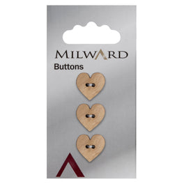 Milward Carded Buttons: 15mm - Pack of 3 - 01065
