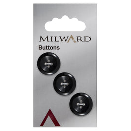 Milward Carded Buttons: 17mm - Pack of 3 - 01111A