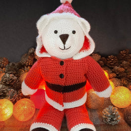 Bo Bear Santa Suit in West Yorkshire Spinners Bo Peep - Digital Version