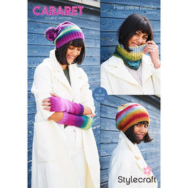 Free Download - Snood, Beret, Slouchy Hat and Mittens in Stylecraft Cabaret Dk - Digital Version