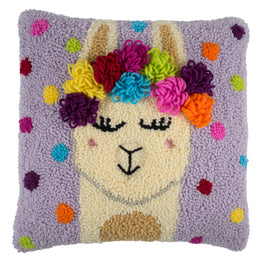 Trimits Punch Needle Cushion Kit - Festival Llama