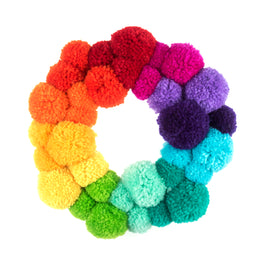 Trimits Pom Pom Wreath Kit: Rainbow