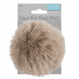 Trimits Faux Fur Pom Poms (12cm) - Various Colours