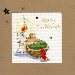 First Christmas Cross Stitch Christmas Card