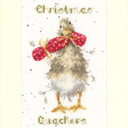 Christmas Quackers Christmas Card Cross Stitch Kit