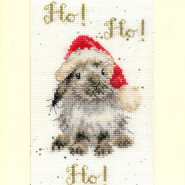 Ho Ho Ho! Christmas Card Cross Stitch Kit