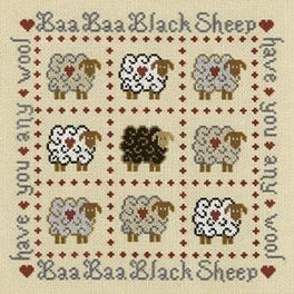 Baa Baa Black Sheep Cross Stitch