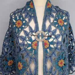 Lotus Flower Crochet Shawl Pattern by Janie Crow