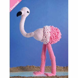 Flo the Flamingo in James C Brett Flutterby Chunky