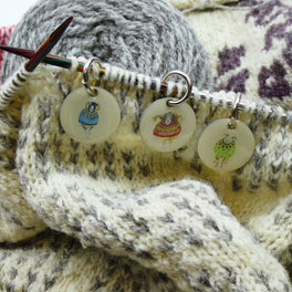 Emma Ball set of 6 stitch markers - Sheep in Sweaters