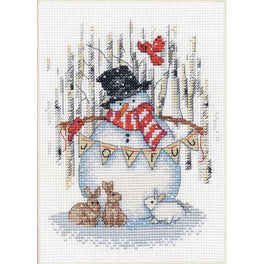 Joyful Snowman Dimensions Cross Stitch Kit