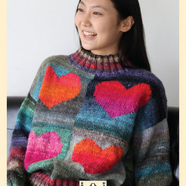 Heart Sweater in Noro Kureyon