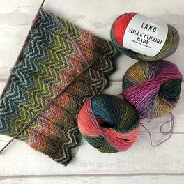 ZickZack Scarf Original Colour Pack in Lang Yarns Mille Colori Baby