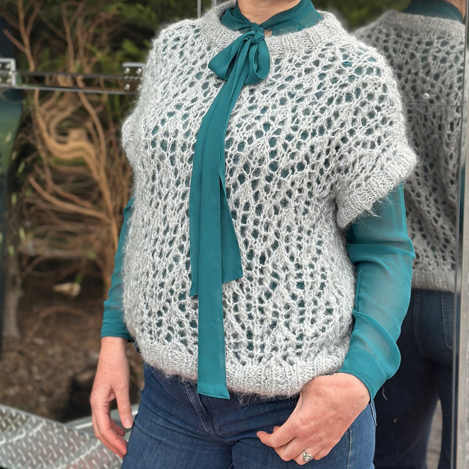 Staff Project: Dors Lace Top in Rowan Alpaca Sparkle