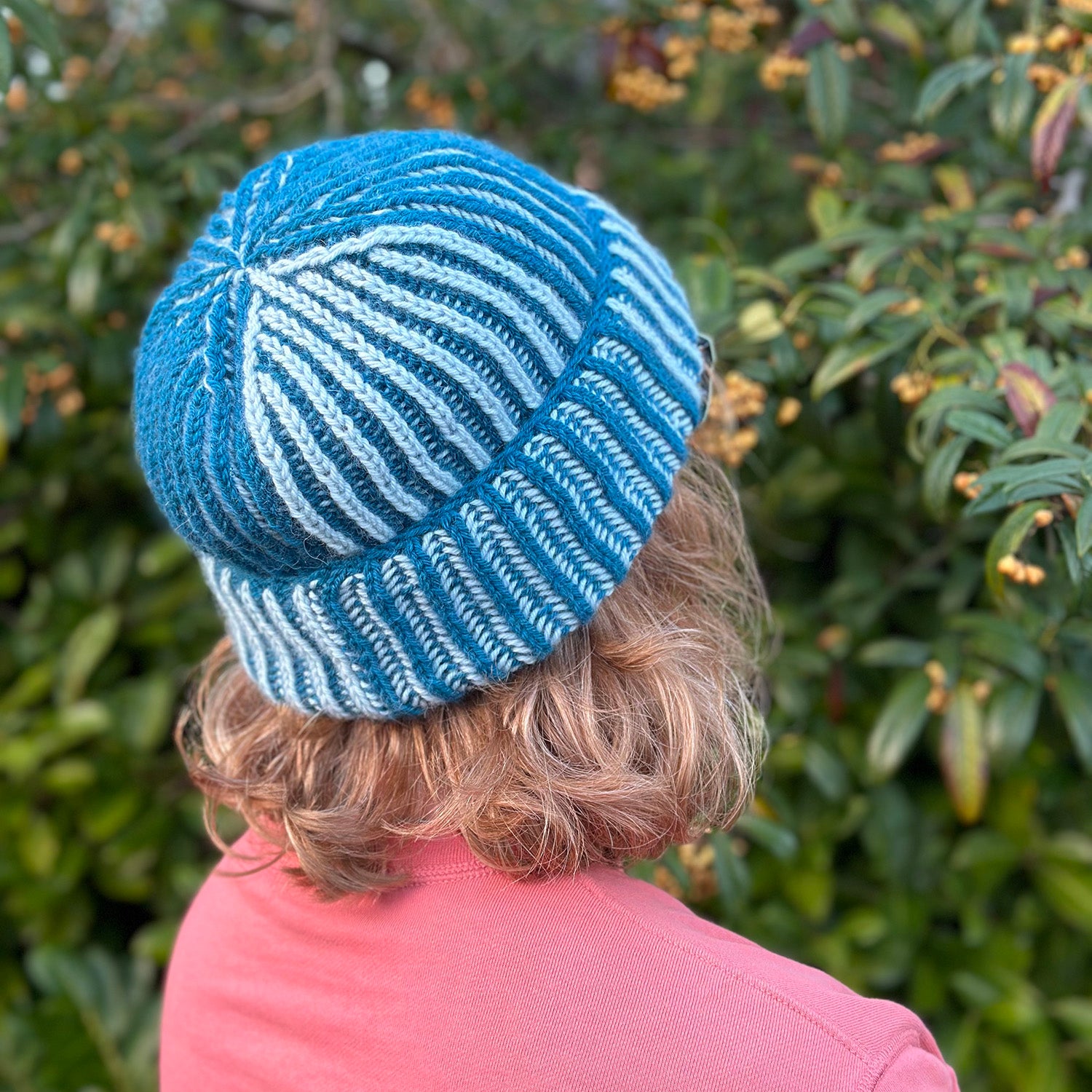 Staff Project: Knitted brioche hat in Lily Kate Axis Worsted