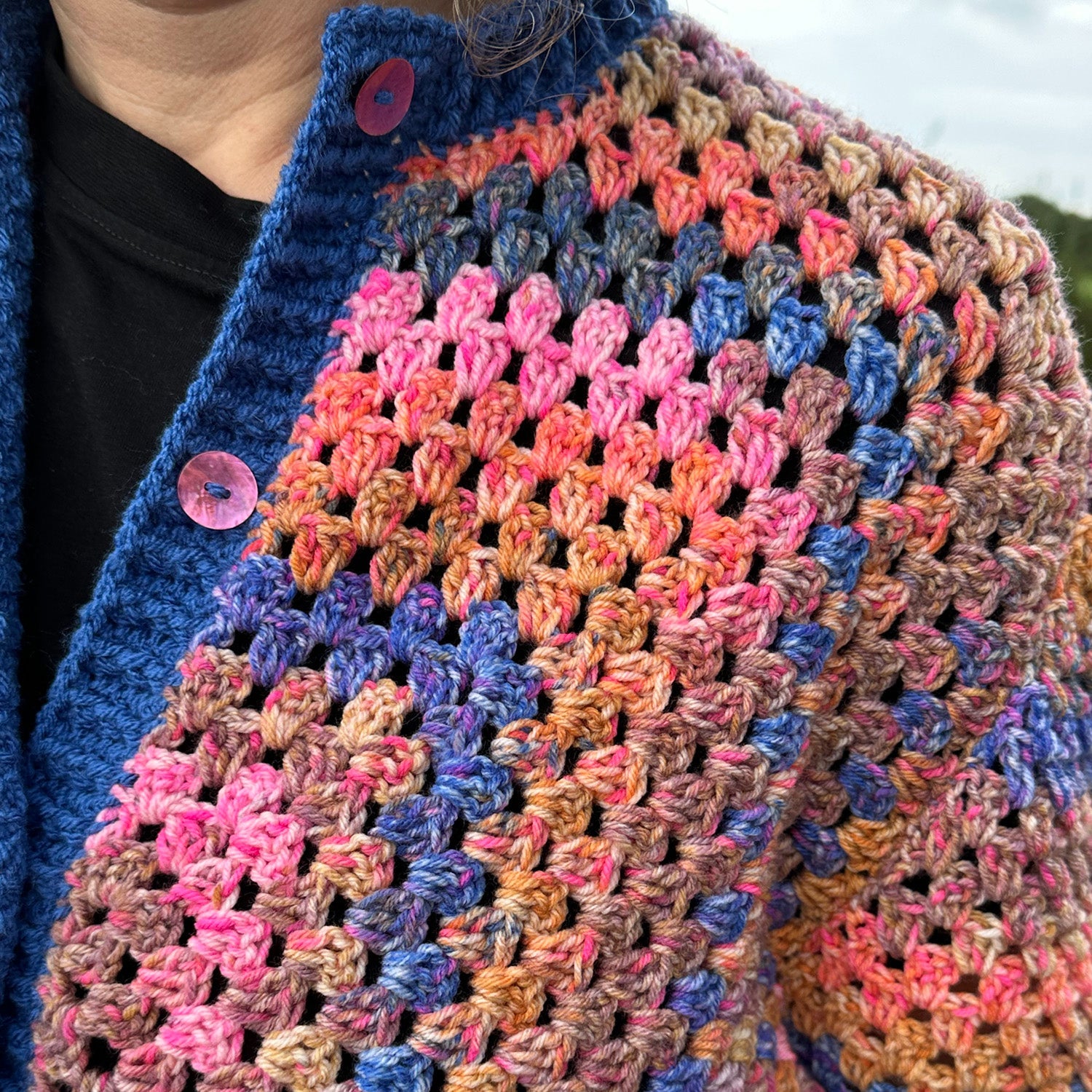 Staff Project: Stylecraft Colourburst Crocheted Cardigan