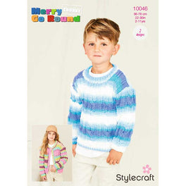 Kids Cardigan & Sweater in Stylecraft Merry Go Round Chunky