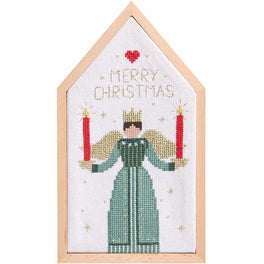 Rico Design Counted Cross Stitch Kit - Angel (including frame)