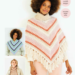 Crochet Ponchos & Dickie in Stylecraft Serene Aran and Grace Aran