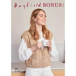 Free Download - Boxy Chequer Board Waistcoat in Hayfield Bonus DK