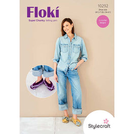Felted Crochet Slippers in Stylecraft Flóki Super Chunky