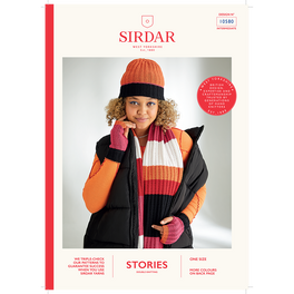 Stop Sign Scarf Set in Sirdar Stories DK