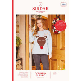 Reindeer Christmas Jumper In DK - Digital Version 10649