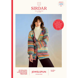 Coral Sleeves Cardigan in Sirdar Jewelspun Chunky With Wool - Digital Version 10705