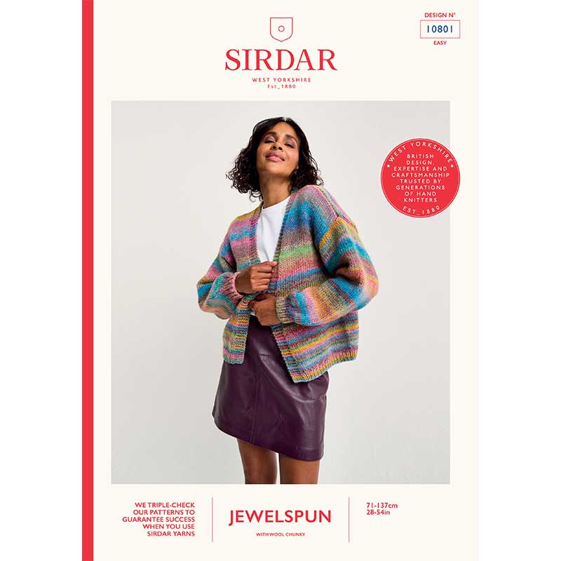 Buy Healing Crystal Cardigan in Sirdar Jewelspun Chunky With Wool