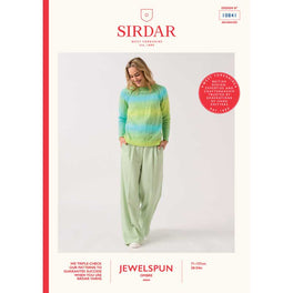Round The Raglan Sweater in Sirdar Jewelspun Ombre Aran - Digital Version 10841
