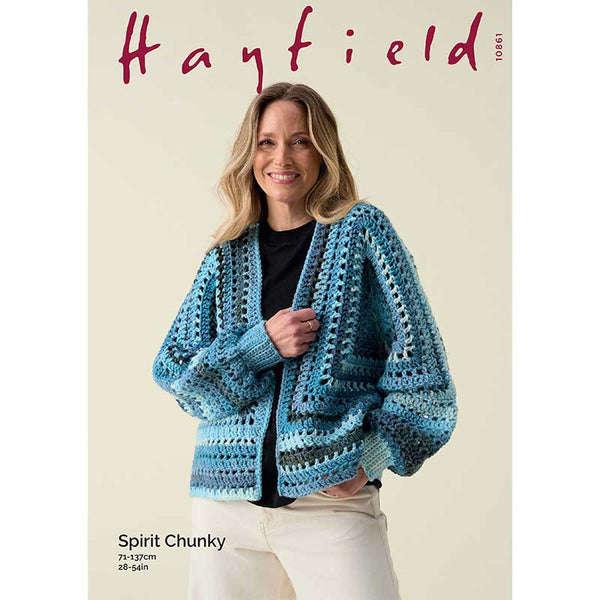 Buy Crochet Cardigan in Hayfield Spirit Chunky 10861 – Black Sheep
