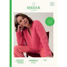 Root System Rib Cardigan in Sirdar Loveful Bio Blend Dk - 10913