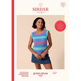 Grad Crochet Granny Square Vest in Sirdar Jewelspun Ombre Aran - 10921