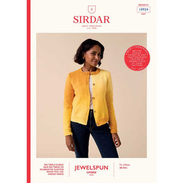 Off-set Ombre Cardigan in Sirdar Jewelspun Ombre Aran - 10924
