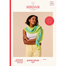 Crescent Crochet Shawl in Sirdar Jewelspun Ombre Aran - 10926