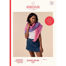Gradiant Crochet Shawl in Sirdar Jewelspun Ombre Aran - 10927