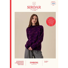 Kindling Raglan Sweater in Sirdar Embers Dk - Digital Version 10959