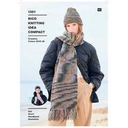 Scarf / Hat / Headband / Gauntlets in Rico Creative Colour Shift Dk