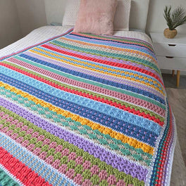 Bust the Blues Blanket CAL in Stylecraft Special Aran by Emkatcrochet - Walking On Sunshine