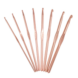 Milward Rose Gold Coloured Crochet Hook Set - 8 Hooks