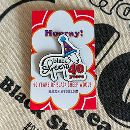 Black Sheep Wools 40th Birthday Enamel Badge