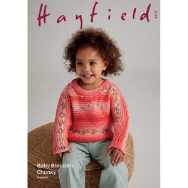 Flower Show Sweater in Hayfield Baby Blossom Chunky - Digital Version 5573