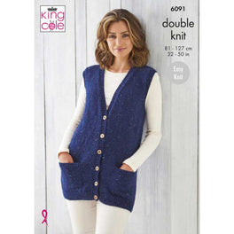 Waistcoats Knitted in King Cole Dk