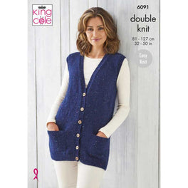 Waistcoats Knitted in King Cole Dk